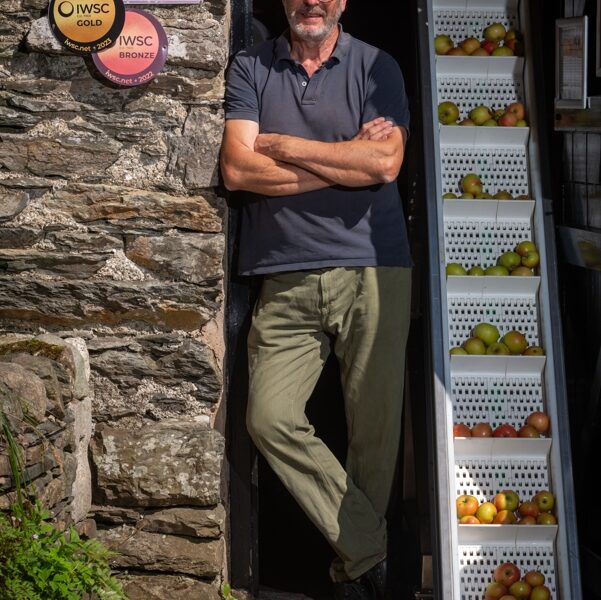 John, aka Ciderman, in front of his cider house