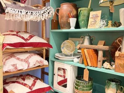 Vintage home items inside Ratch Vintage in Cockermouth