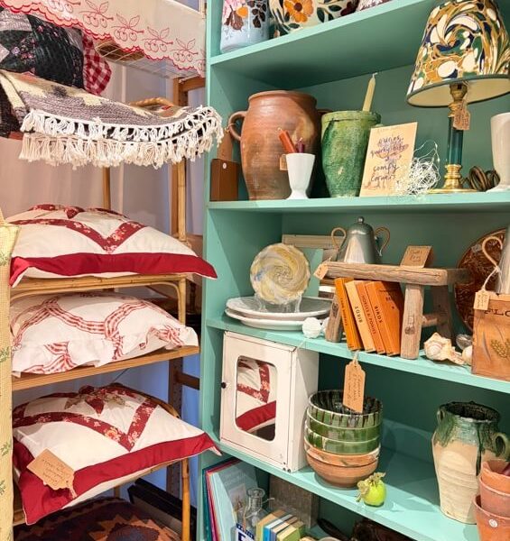 Vintage home items inside Ratch Vintage in Cockermouth