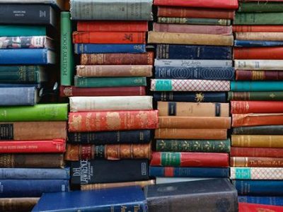 Stacks of second-hand books
